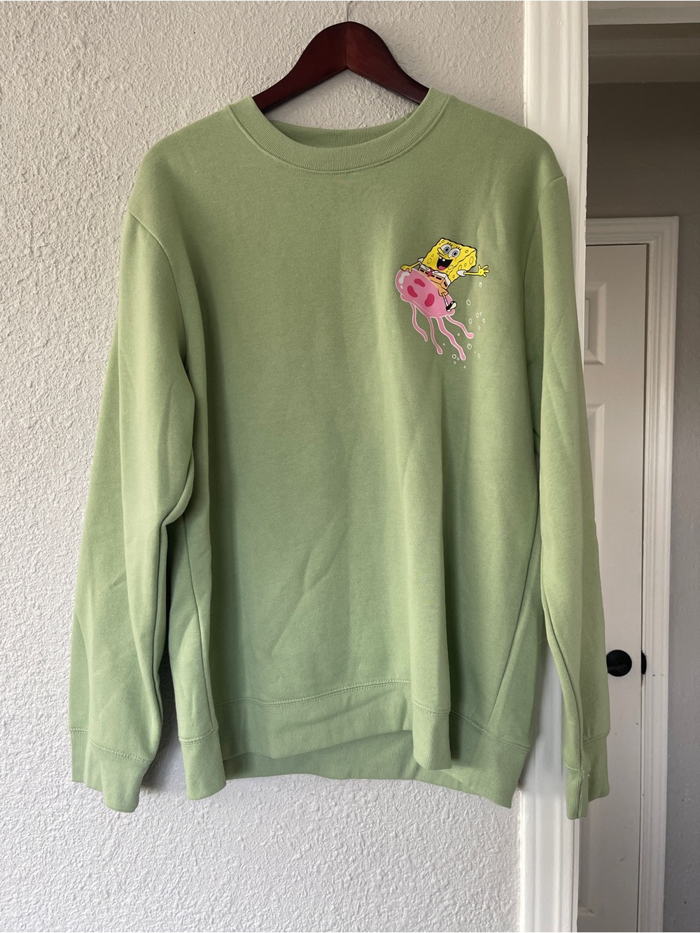 Nickelodeon SpongeBob Jellyfish Starry Night Graphic Crewneck Sweatshirt XL